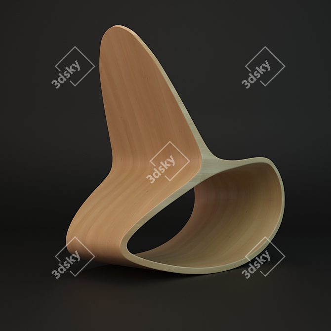 Handcrafted Ocean Rocker 3D model image 2