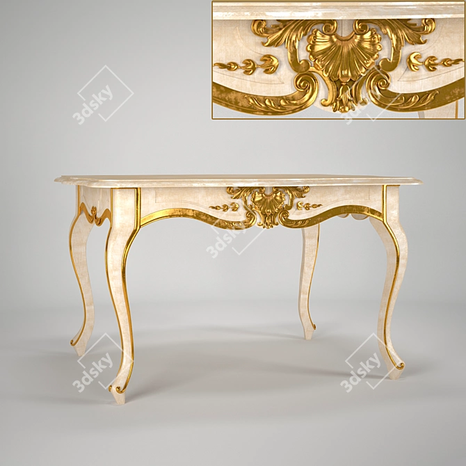 Elegant Classic Table 3D model image 1