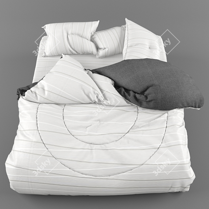 Cozy Dream Bed 3D model image 2