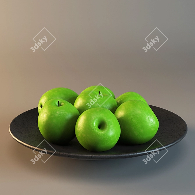 Fresh Apple Delight 3D model image 1