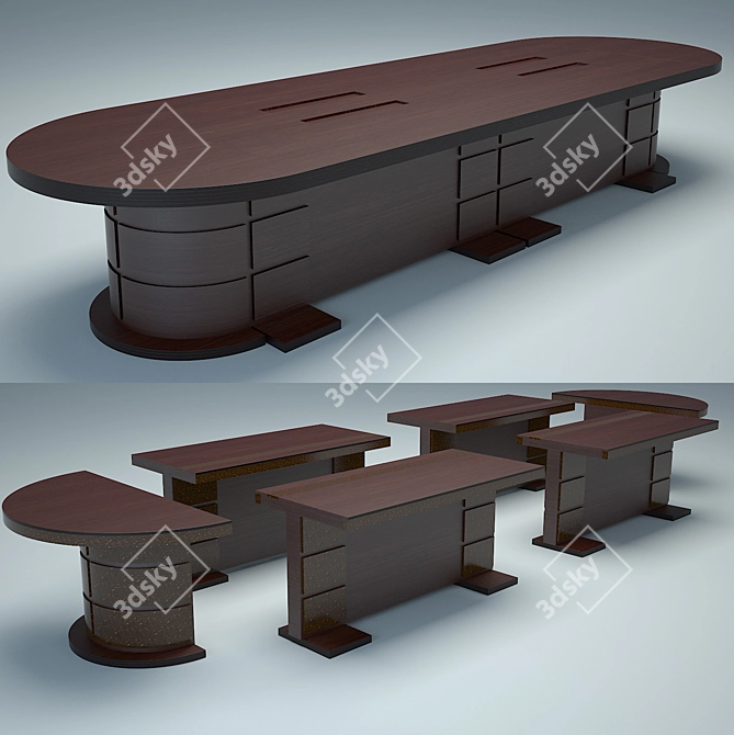 Executive Round Table 3D model image 1