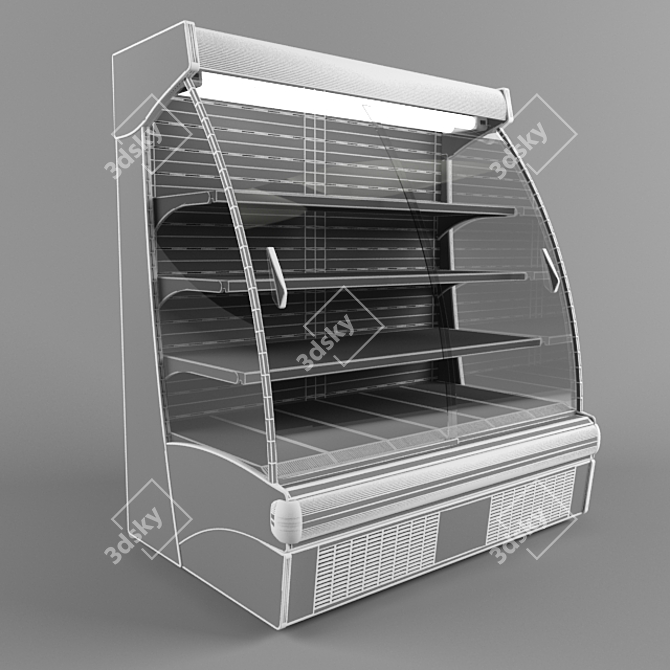 Premium Milk Display Refrigerator 3D model image 2