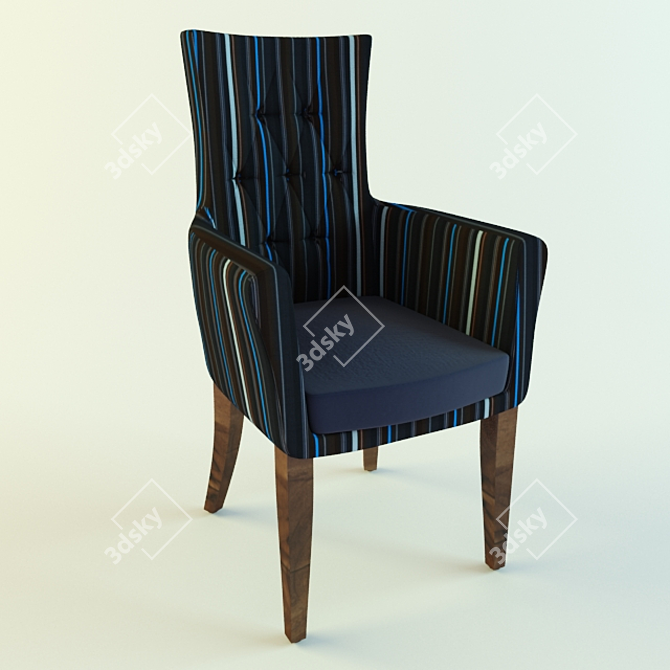 Sleek Comfort Chair 3D model image 1