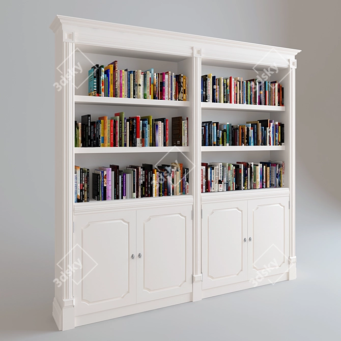 Title: Minimalist Bookshelf 3D model image 1