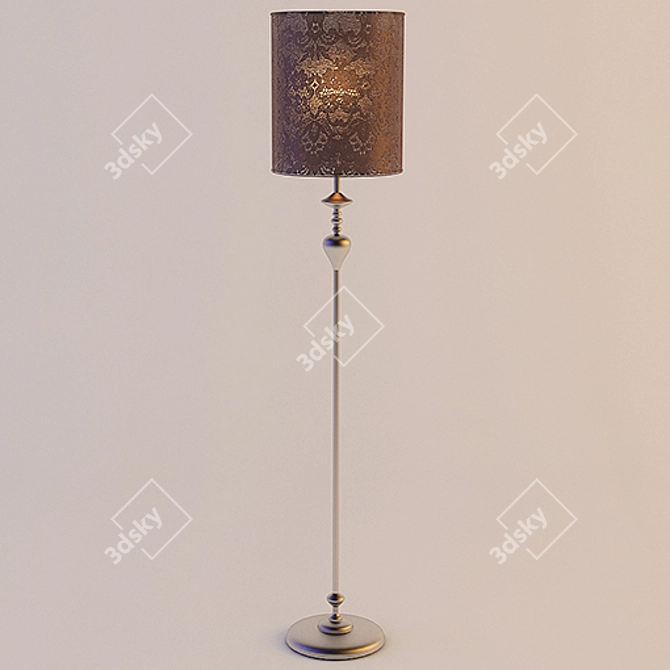 Sleek Chinese Floor Lamp 3D model image 1