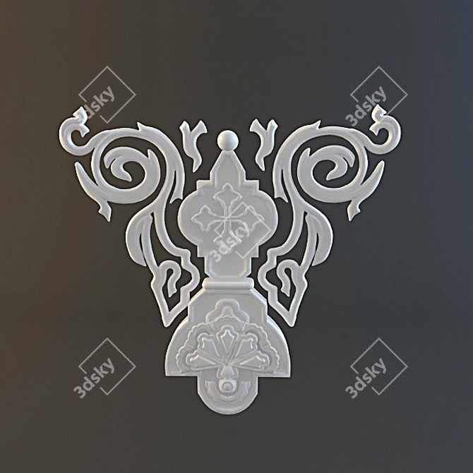 Elegant Fretwork for Exquisite Décor 3D model image 1