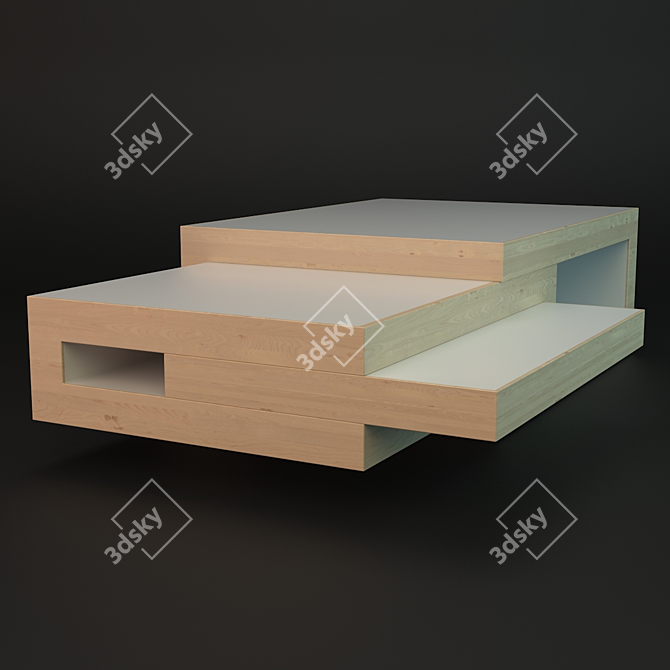 Flexible Expandable Coffee Table 3D model image 1