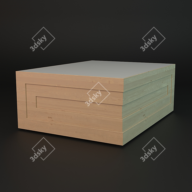 Flexible Expandable Coffee Table 3D model image 2