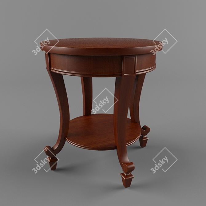 Classic Round Tea Table 3D model image 1