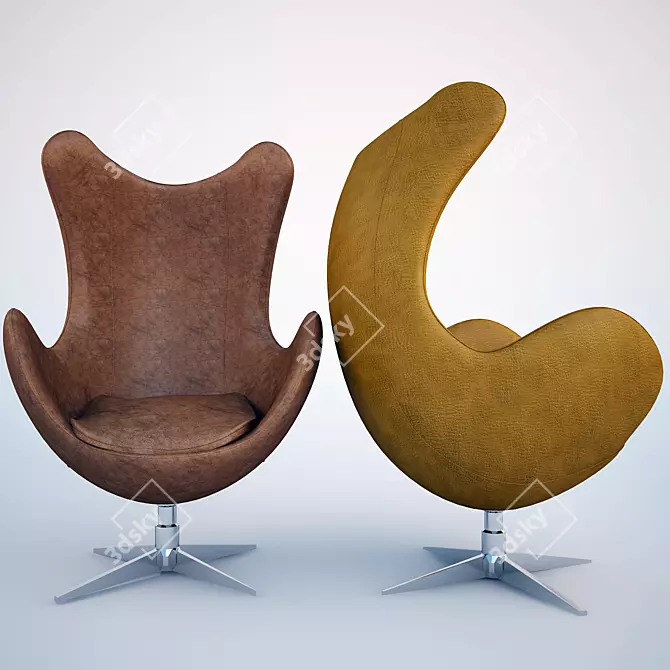 Elegant Comfort Chair 3D model image 1