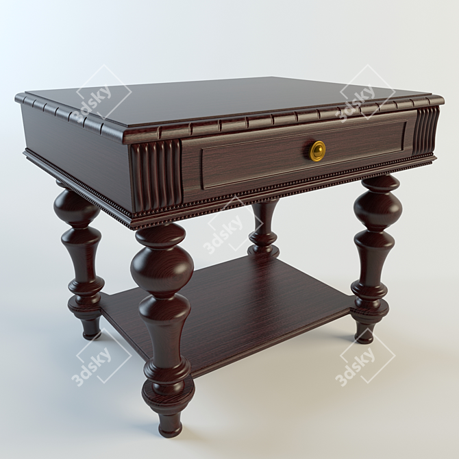 Timeless Elegance: Galloway Classic Coffee Table 3D model image 1