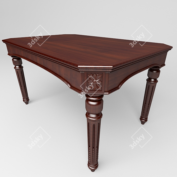 Classic Dining Table 3D model image 1