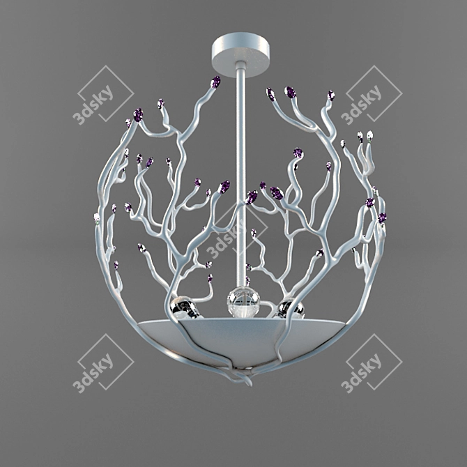 Handcrafted Iron Chandelier 3D model image 1