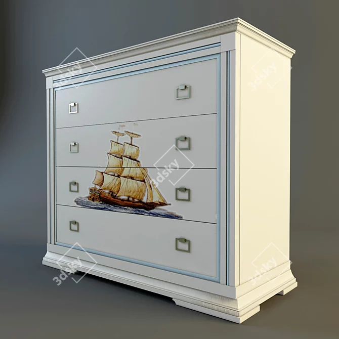 "Domus" Kids Dresser 3D model image 1