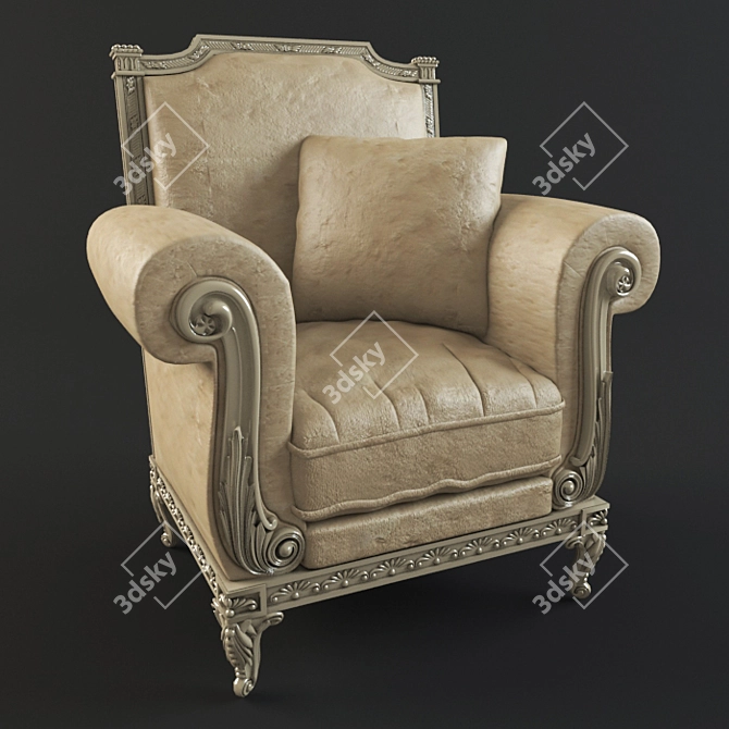 Elegant Caspani Tino Chair 3D model image 1