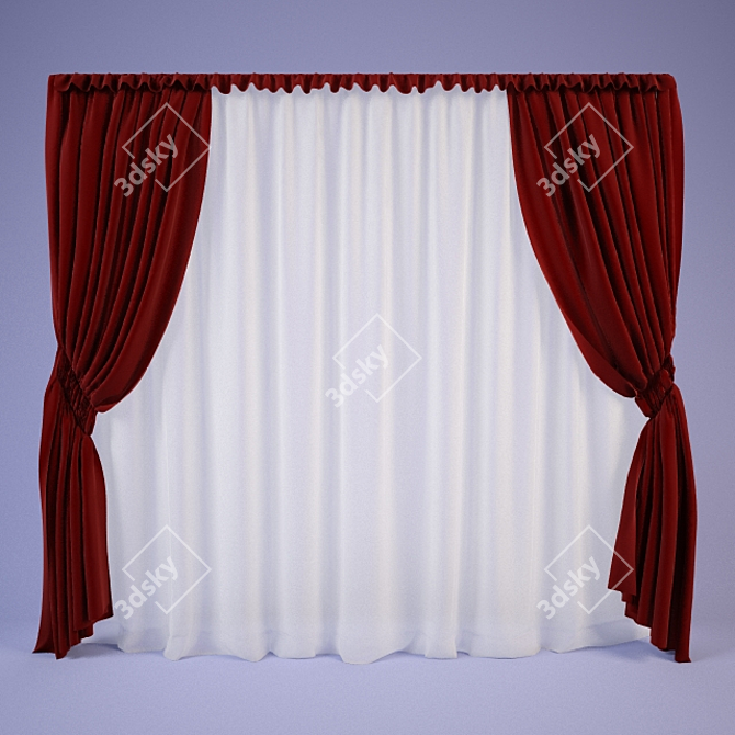 Gorgeous Window Shades 3D model image 1