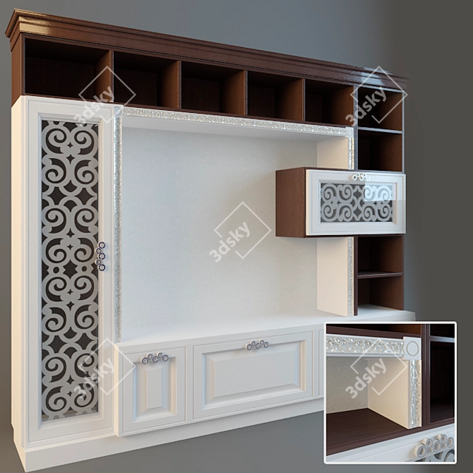 Art-Deco Wall Furniture: Elegant & Functional 3D model image 1