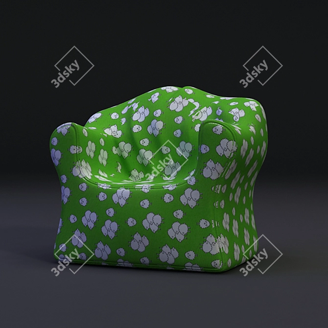 Cozy Kids Armchair 3D model image 1