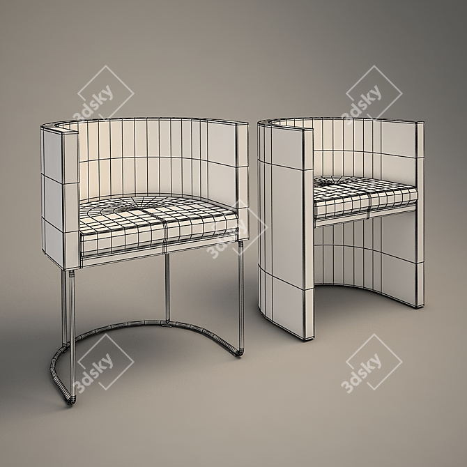 Modern Italian Armchairs: COURT-CO11 and CO13 3D model image 2