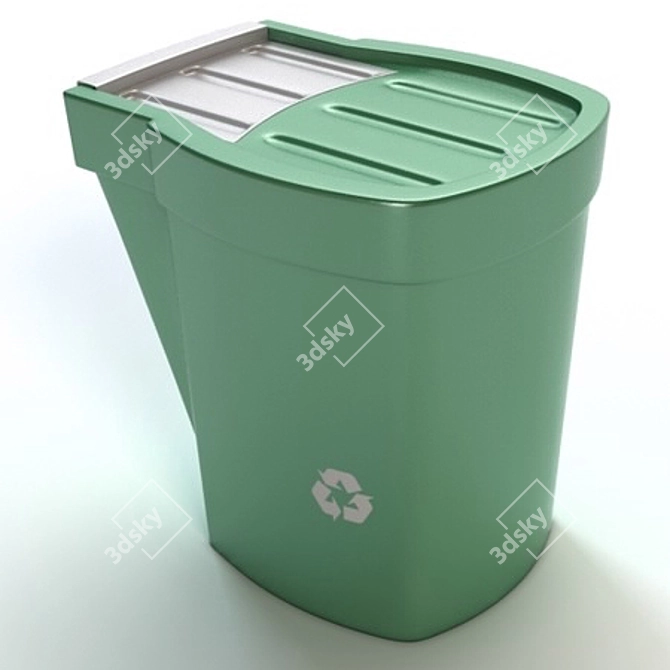 Customizable Recycle Bin 3D Model 3D model image 2