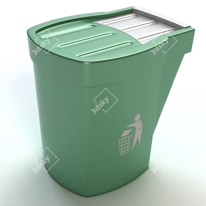 Customizable Recycle Bin 3D Model 3D model image 3