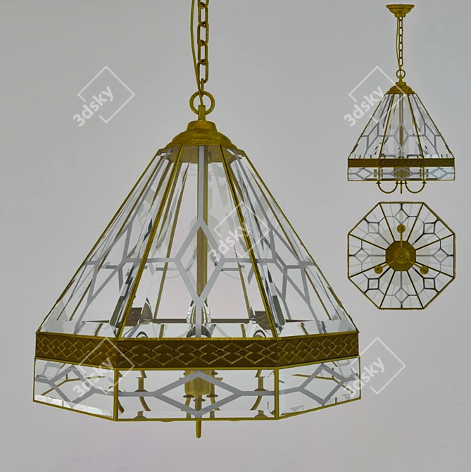 Wunderlicht COOL LAKE Pendant: Sleek and Stylish 3D model image 1