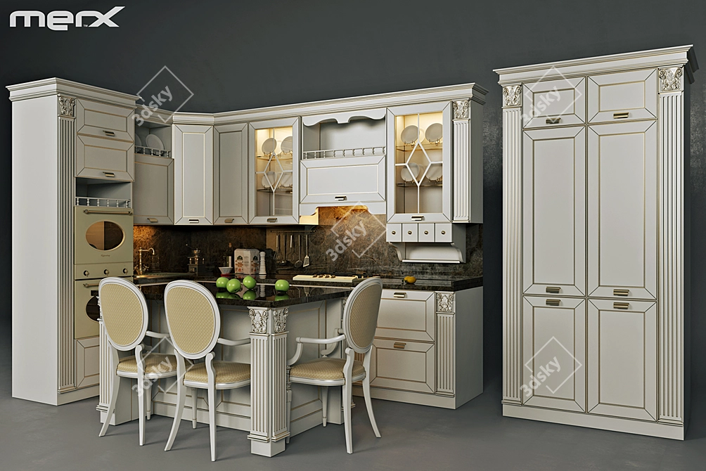 Modern Merckx Kitchen 3D model image 2