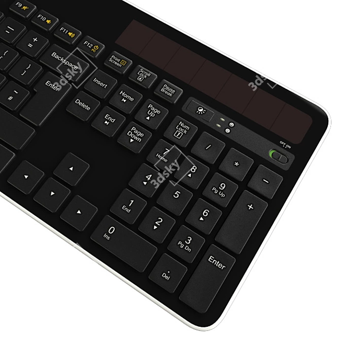 Effortless Typing with Logitech K750 3D model image 1