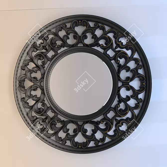 Elegant HD Mirror - 89cm x 45.7cm 3D model image 1