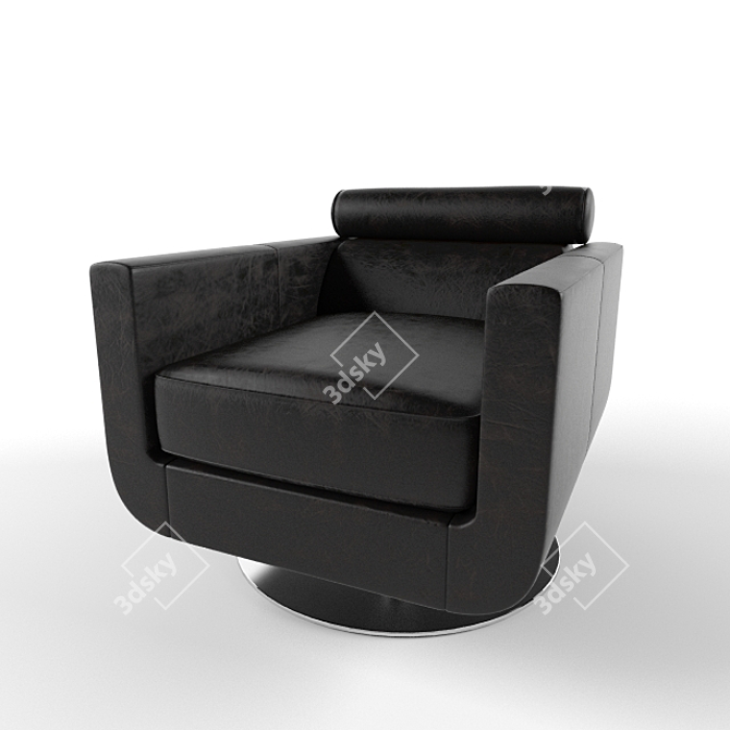  Scandinavian-Inspired Accent Chair 3D model image 1