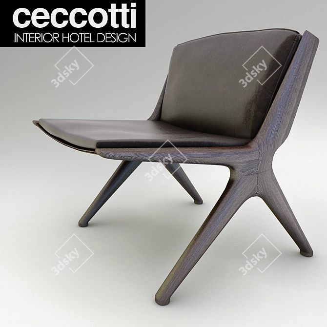 Luxury Italian Armchair: Ceccotti Collezioni DC 90 3D model image 1