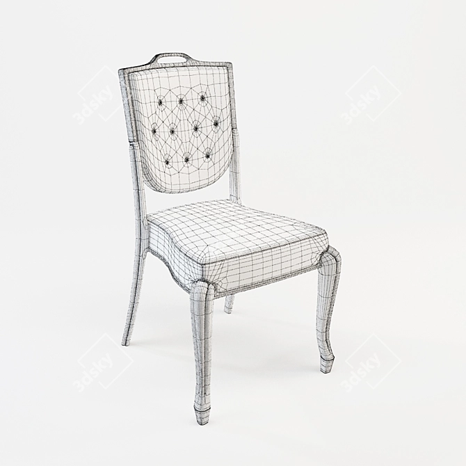 Busnelli Adamo 687 Classic Wooden Chair 3D model image 2
