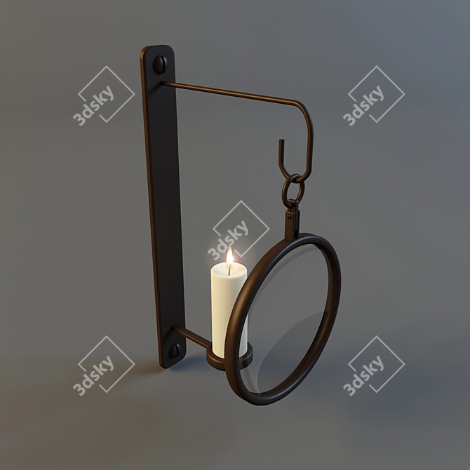 Elegant Candlestick Stand 3D model image 1