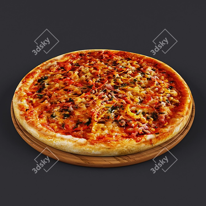 Mexican Pizza - Spicy and Irresistible 3D model image 1