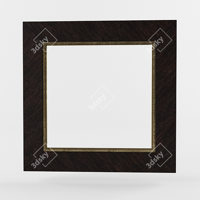 Dark Wood Baguette Frame 3D model image 2