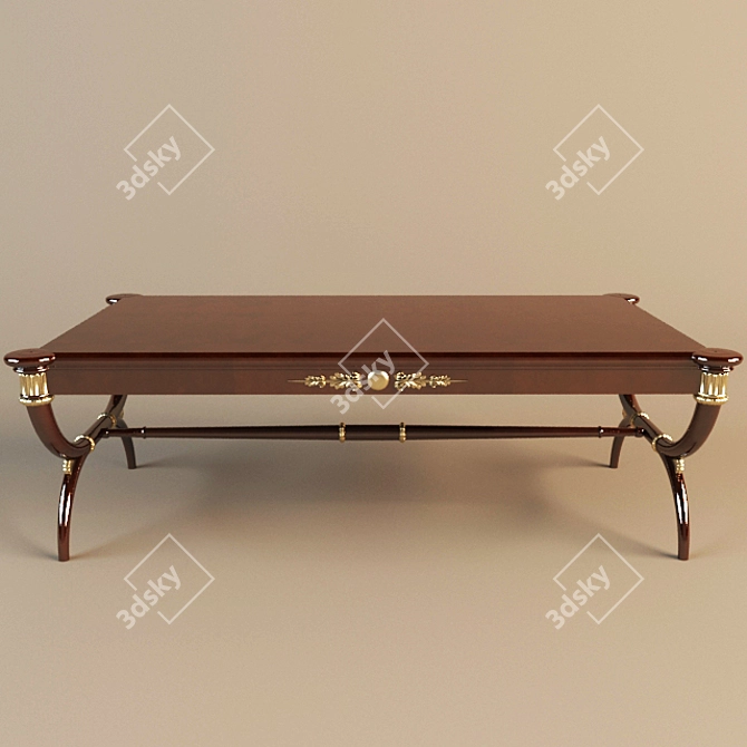 Classic Coffee Table: 1330x680xh450mm 3D model image 2