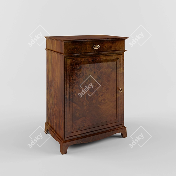 Elegant Nightstand 3D model image 1