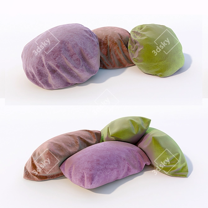 Title: Cozy Comfort Pillows with Premium Material 3D model image 1