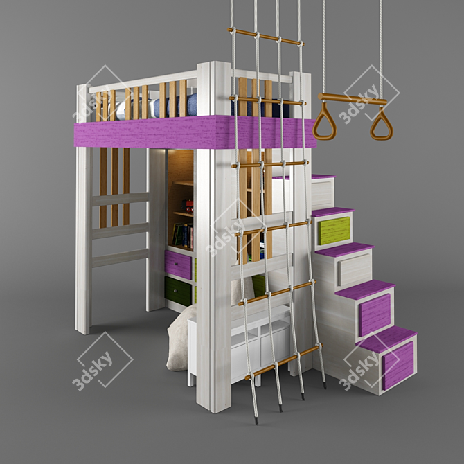 Customizable Nursery Corner 3D model image 1