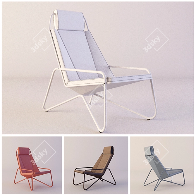 Sleek VK Lounge Chair 3D model image 1