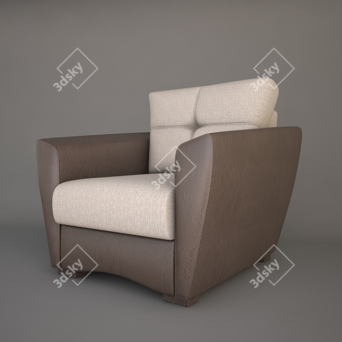 Amsterdam Lounge Chair 3D model image 1