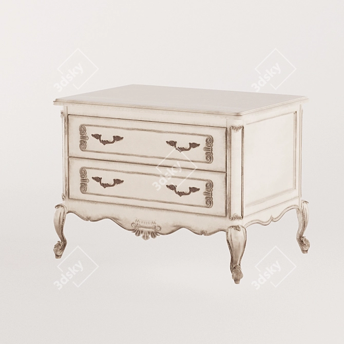 Elegant Bedside Table: Angelo Cappellini Brahms Collection 3D model image 2