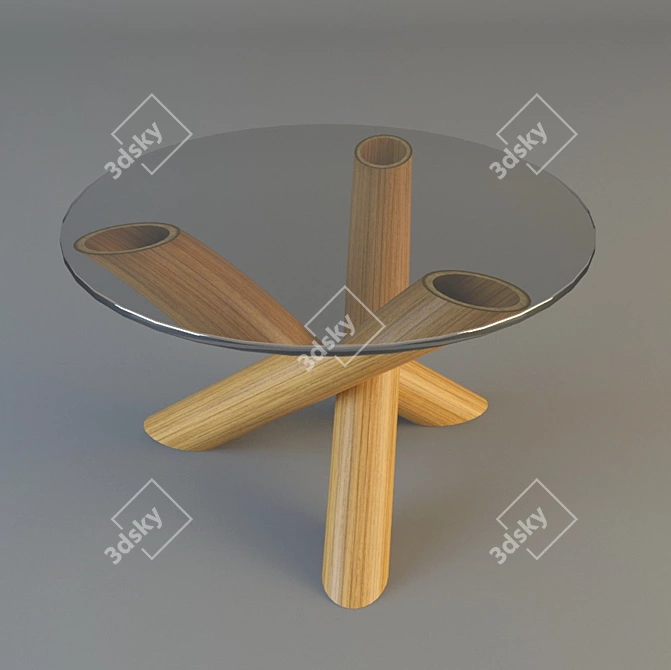 Bamboo Seaside Coffee Table 3D model image 1