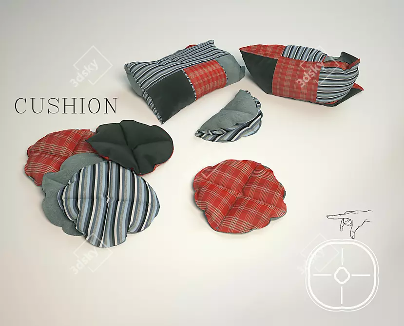 Cozy Cushion Set 3D model image 2