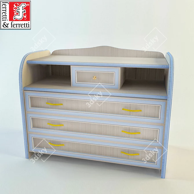 Elegant Feretti Dresser 3D model image 1