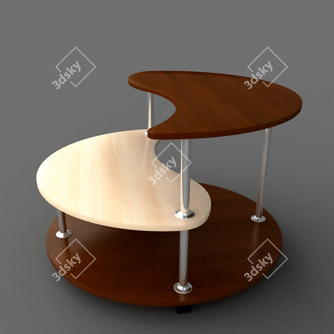 Dual-Tier Coffee Table 3D model image 1