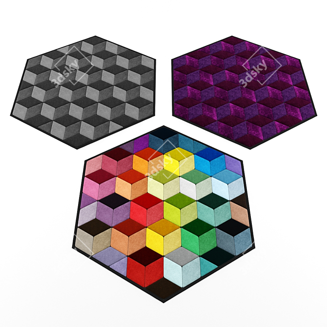 Title: Hexagonal Floor Mats 3D model image 1