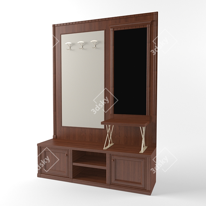 Elegant Entryway Organizer by Mr.Doors 3D model image 1