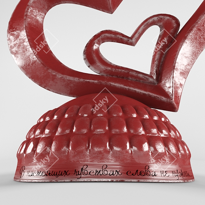 Eternal Love Sculpture 3D model image 2