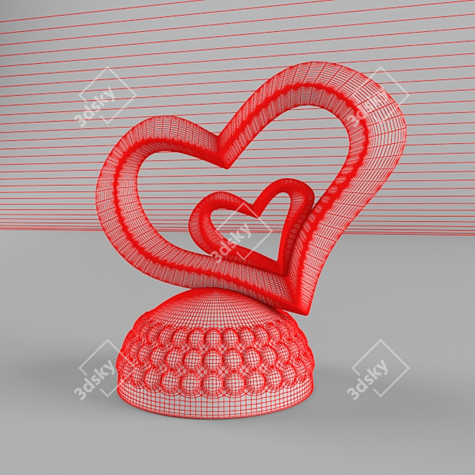 Eternal Love Sculpture 3D model image 3